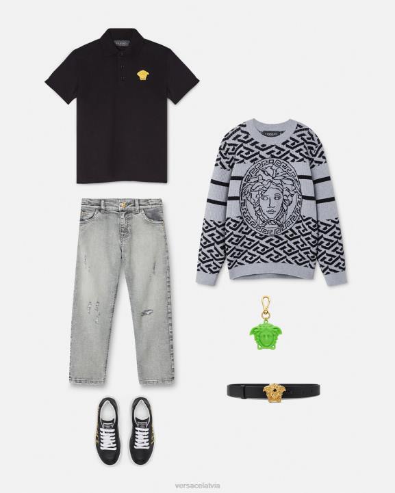 pelēks apģērbs Versace 806B1994 bērniem medusa la greca džemperis