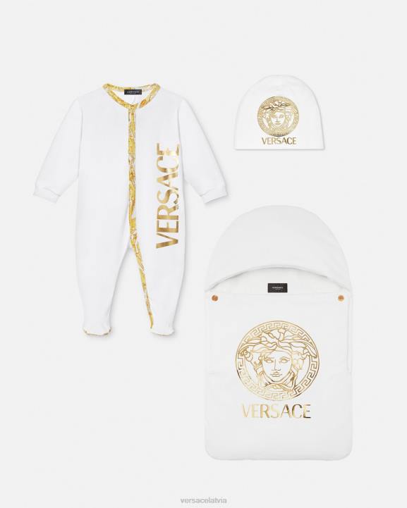 balts un zelts apģērbs Versace 806B1825 bērniem barocco bērnu guļamtērps