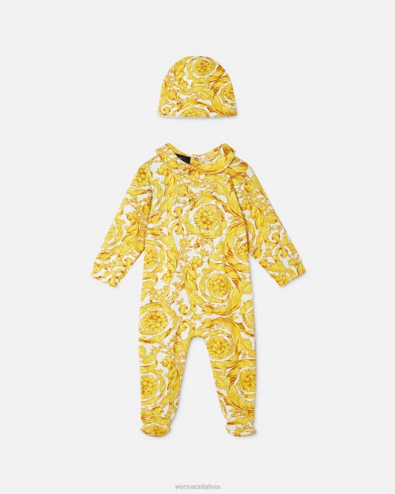 drukāt apģērbs Versace 806B1818 bērniem barocco mazuļa guļamtērpa komplekts