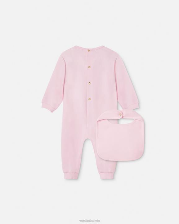 rozā apģērbs Versace 806B1830 bērniem donatella ķēdes mazuļa guļamtērpa komplekts