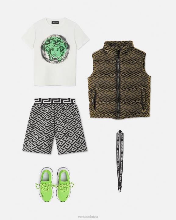 melns apģērbs Versace 806B2117 bērniem la greca puffer veste