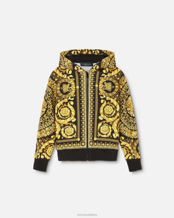 drukāt apģērbs Versace 806B1982 bērniem barocco kapuci ar rāvējslēdzēju