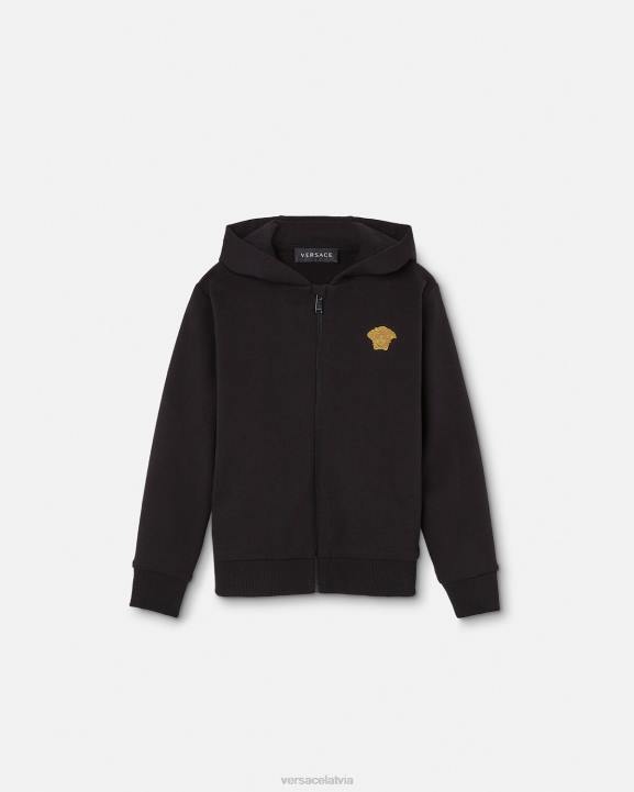 melns apģērbs Versace 806B1965 bērniem Medusa kapuci ar rāvējslēdzēju