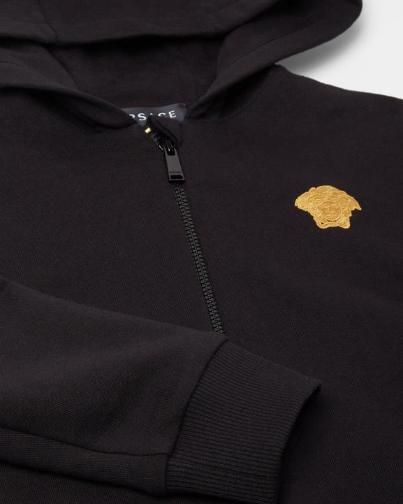 melns apģērbs Versace 806B1965 bērniem Medusa kapuci ar rāvējslēdzēju