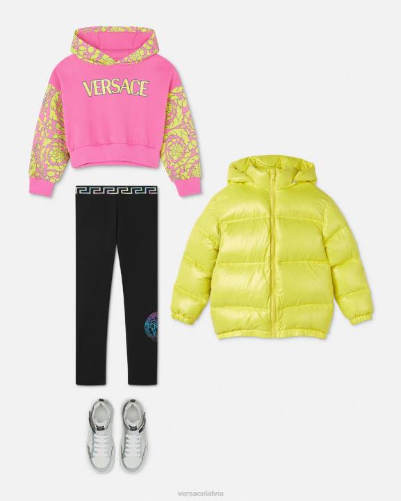 rozā apģērbs Versace 806B1930 bērniem baroka silueta kapuci