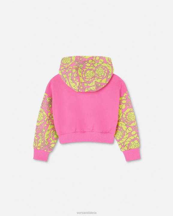 rozā apģērbs Versace 806B1930 bērniem baroka silueta kapuci