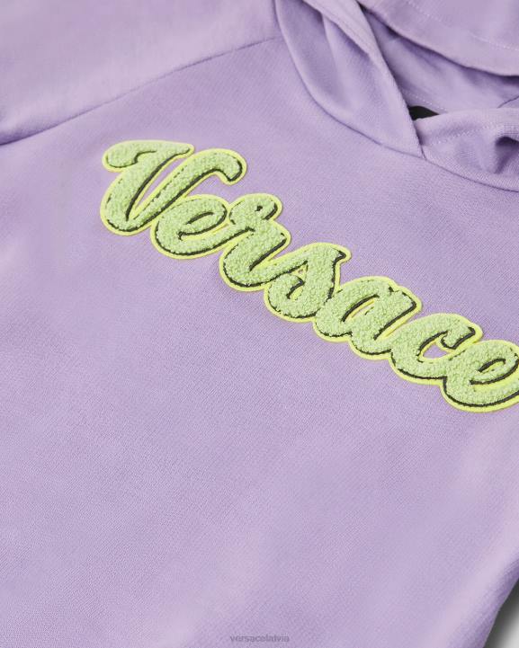 ceriņi apģērbs Versace 806B2013 bērniem džempera kleita ar logotipu