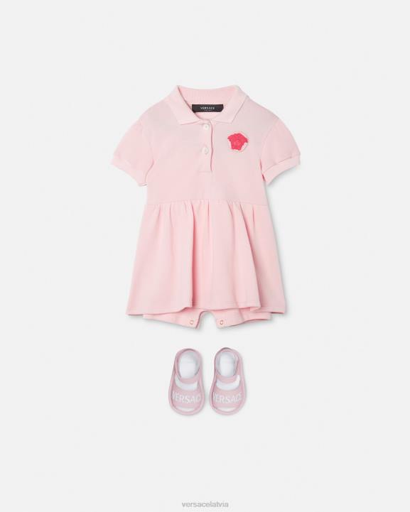 gaiši rozā apģērbs Versace 806B1834 bērniem medusa bērnu kleita