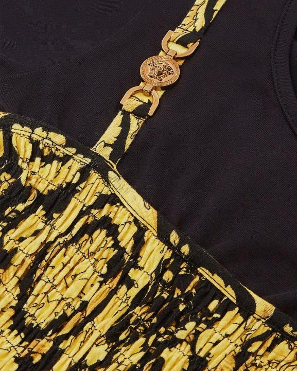 melns apģērbs Versace 806B1987 bērniem baroko volānu kleita