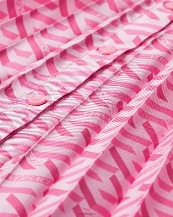 rozā apģērbs Versace 806B1997 bērniem la greca kroku kleita