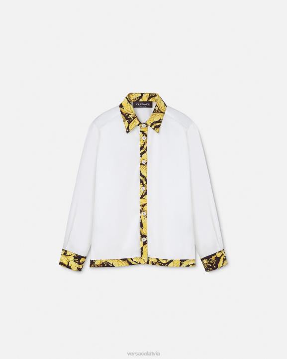balts un apdrukāts apģērbs Versace 806B2111 bērniem baroko krekls
