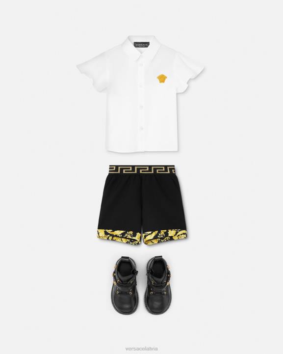 balts un zelts apģērbs Versace 806B1854 bērniem medusa bērnu krekls