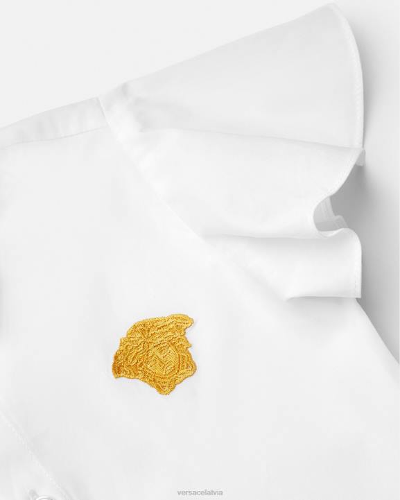 balts un zelts apģērbs Versace 806B1854 bērniem medusa bērnu krekls