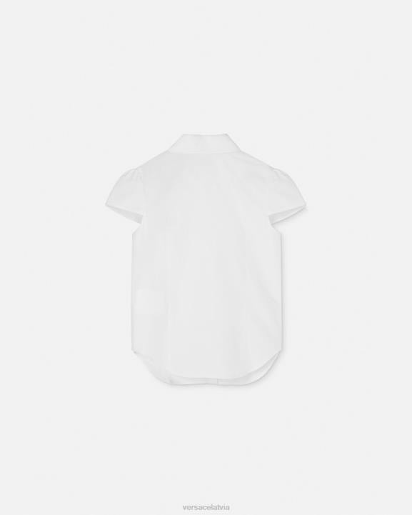 balts un zelts apģērbs Versace 806B1936 bērniem medūzas krekls ar īsām piedurknēm