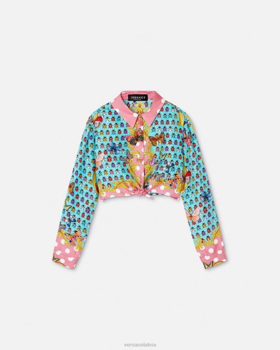 drukāt apģērbs Versace 806B1940 bērniem tauriņi zīda krekls
