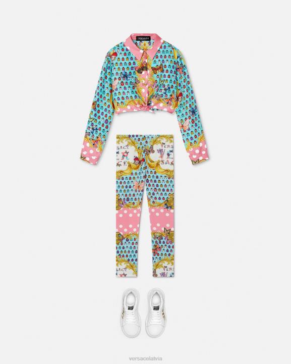 drukāt apģērbs Versace 806B1940 bērniem tauriņi zīda krekls