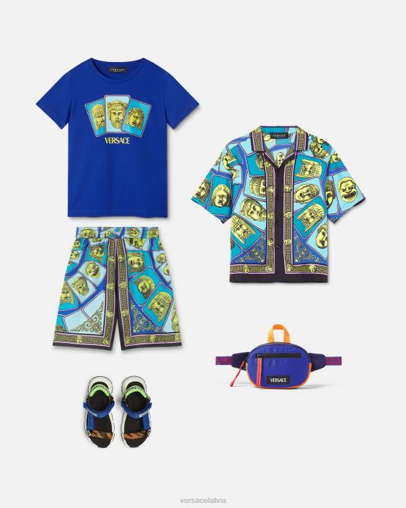drukāt apģērbs Versace 806B2123 bērniem le maschere zīda krekls