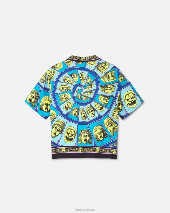 drukāt apģērbs Versace 806B2123 bērniem le maschere zīda krekls