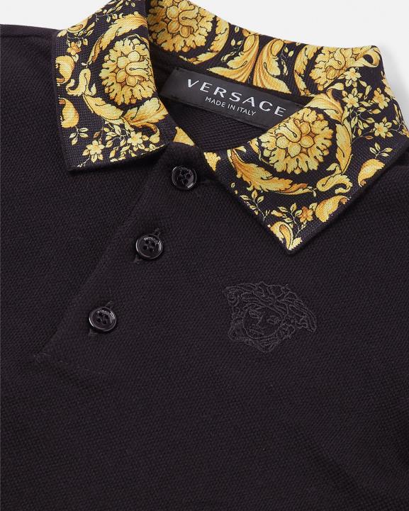 melns apģērbs Versace 806B1902 bērniem barocco bērnu polo krekls