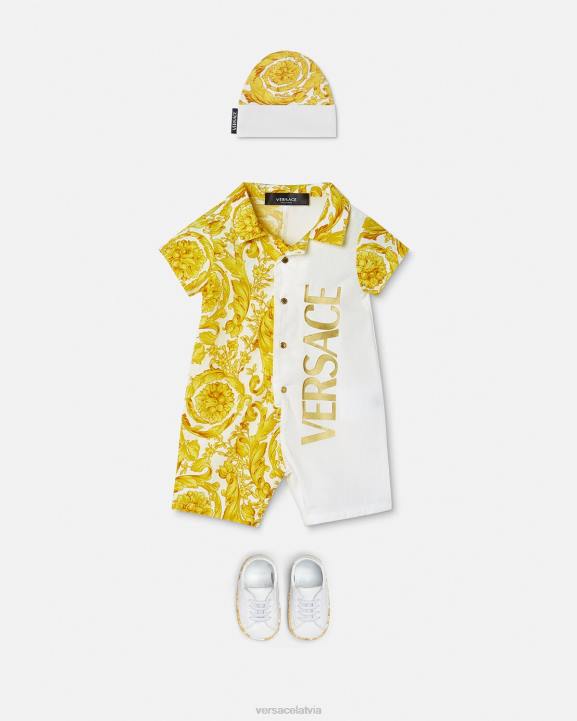 balts un zelts apģērbs Versace 806B1819 bērniem barocco bērnu bikses