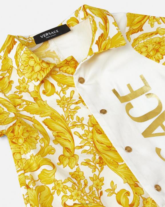 balts un zelts apģērbs Versace 806B1819 bērniem barocco bērnu bikses