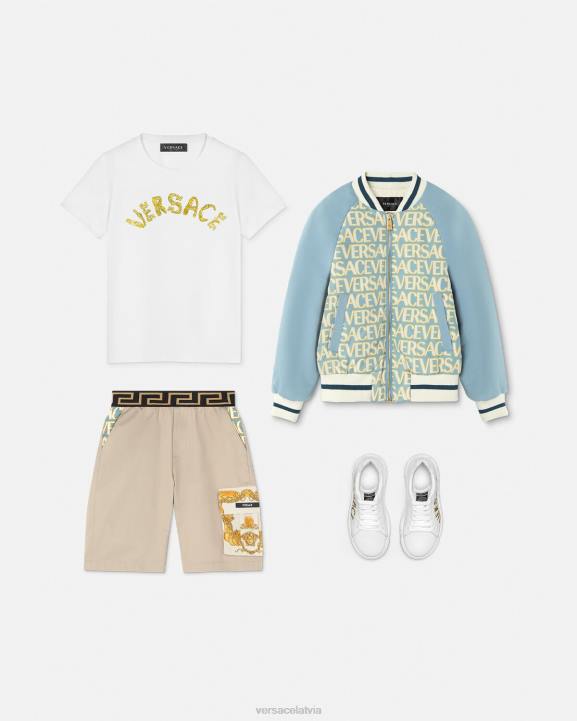 bēšs apģērbs Versace 806B2086 bērniem greca gliemežvāku baroka šorti