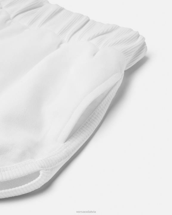 balts un zelts apģērbs Versace 806B1934 bērniem sviedru šorti ar logotipu