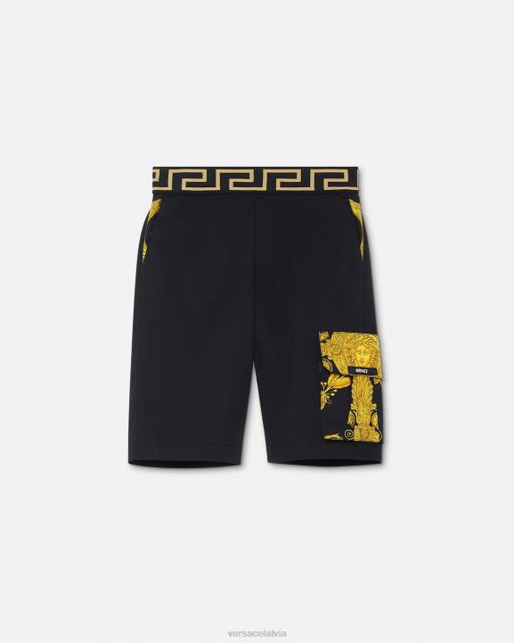 melns apģērbs Versace 806B2126 bērniem maschera baroka greca šorti