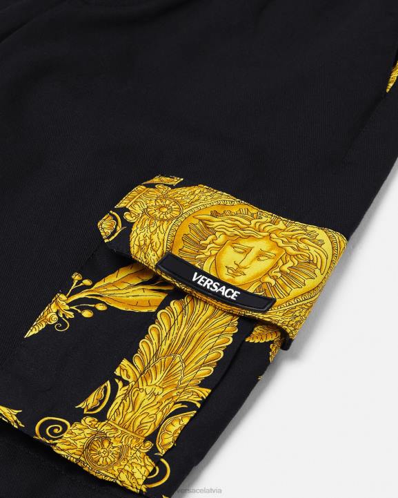 melns apģērbs Versace 806B2126 bērniem maschera baroka greca šorti