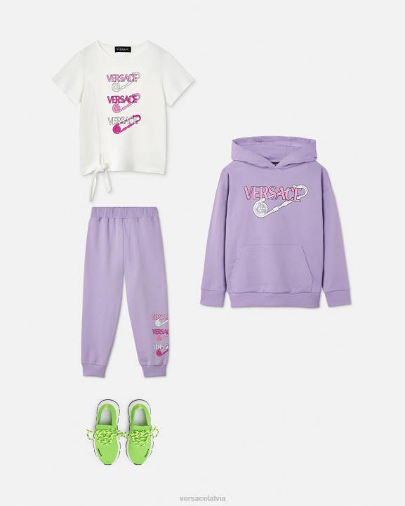ceriņi apģērbs Versace 806B2019 bērniem drošības adatas sporta bikses