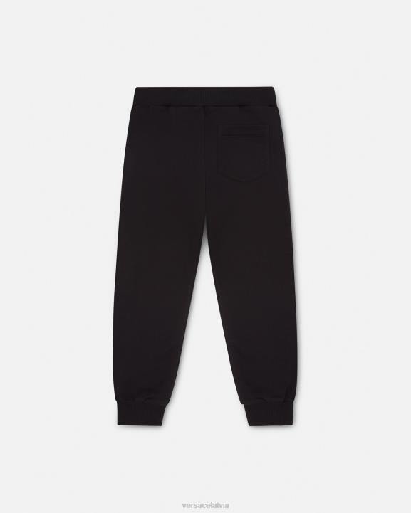 melns apģērbs Versace 806B1999 bērniem greca kristāla sporta bikses