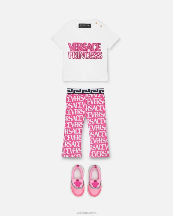 rozā un apdruka apģērbs Versace 806B1873 bērniem visas bērnu treniņbikses