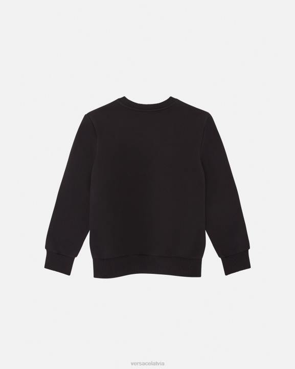 melns apģērbs Versace 806B1998 bērniem kristāla medūzas sporta krekls