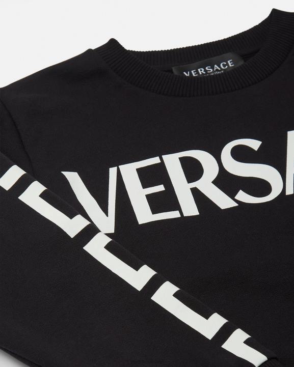 melns apģērbs Versace 806B2106 bērniem greca sporta krekls