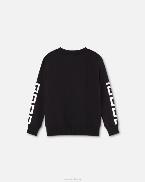 melns apģērbs Versace 806B2106 bērniem greca sporta krekls