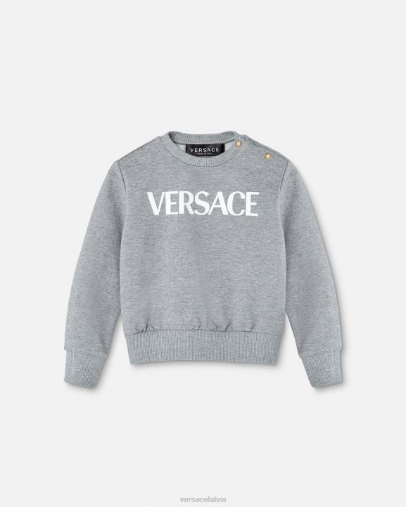 pelēks apģērbs Versace 806B1856 bērniem bērnu sporta krekls ar logotipu
