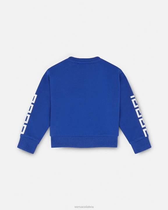 zils apģērbs Versace 806B1888 bērniem bērnu sporta krekls ar logotipu