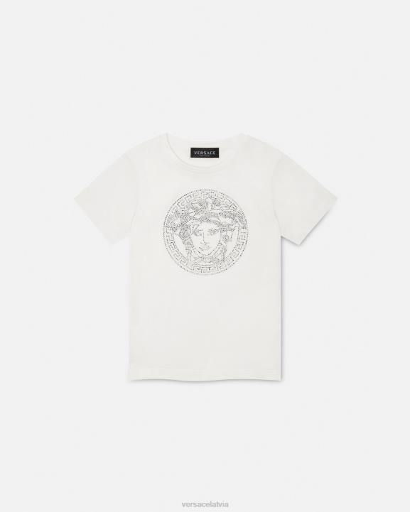 balts apģērbs Versace 806B1964 bērniem kristāla medūzas t-krekls