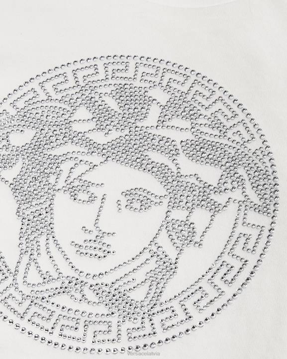 balts apģērbs Versace 806B1964 bērniem kristāla medūzas t-krekls