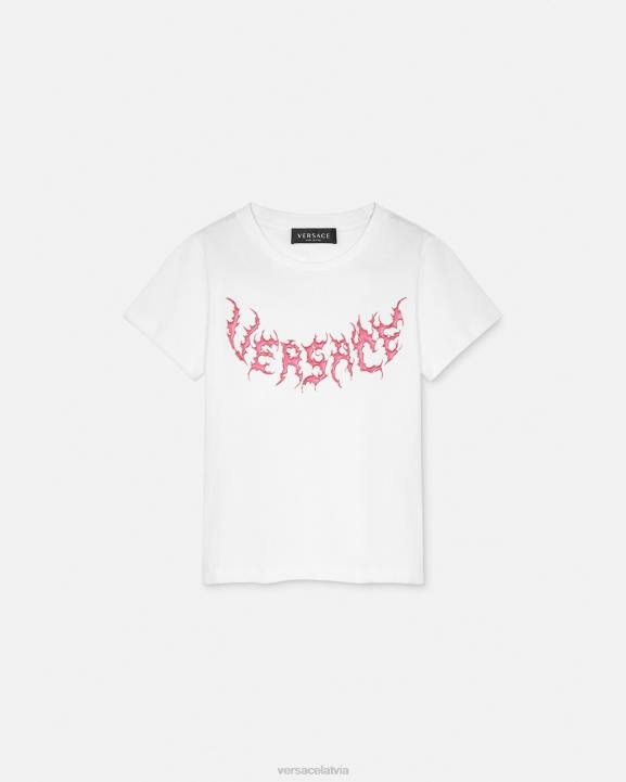 balts apģērbs Versace 806B2004 bērniem T-krekls ar logotipu