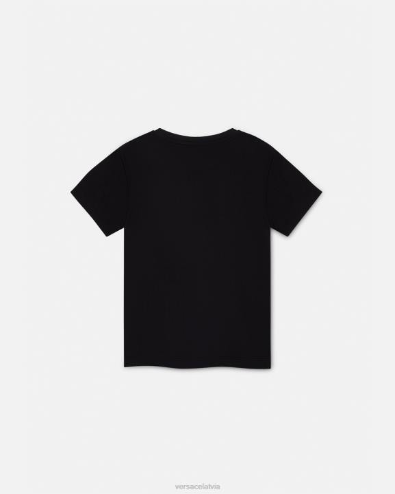 melns apģērbs Versace 806B1961 bērniem kristāla medūzas t-krekls