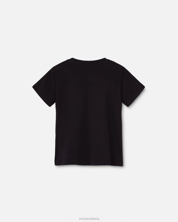melns apģērbs Versace 806B2024 bērniem kristāla allover t-krekls