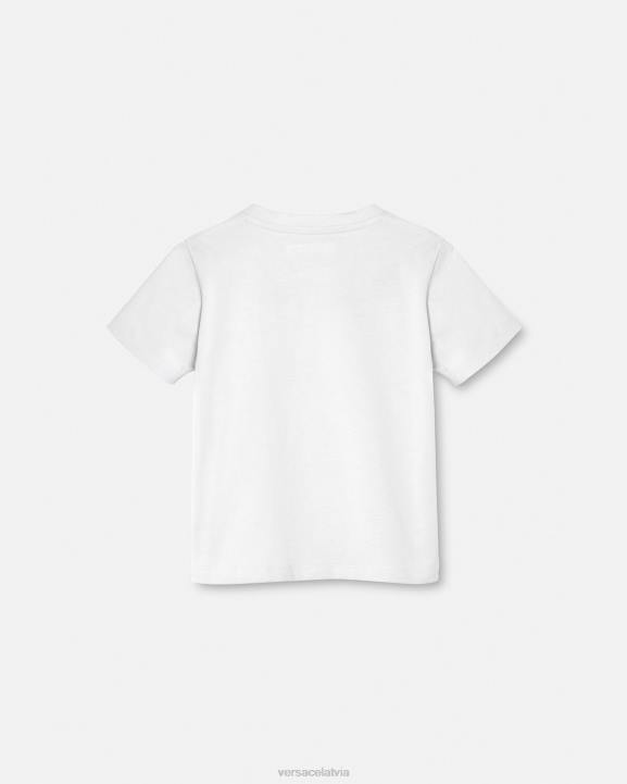 melns balts apģērbs Versace 806B1863 bērniem medusa bērnu t-krekls