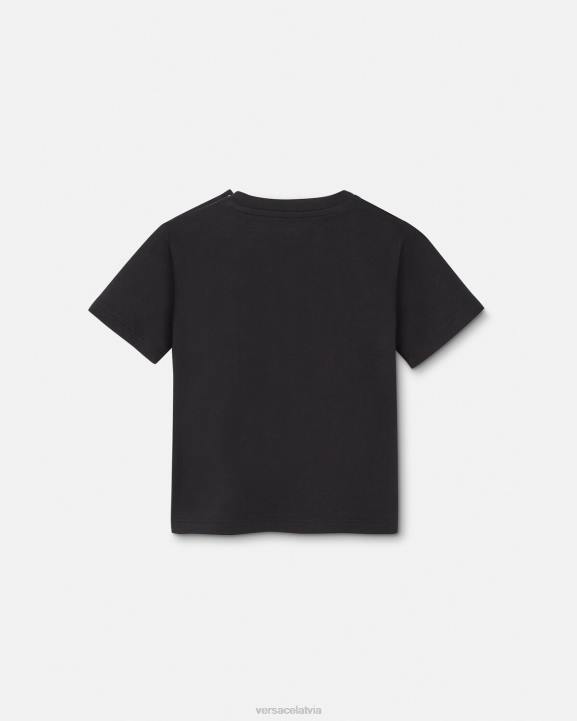 melns un apdrukāts apģērbs Versace 806B1925 bērniem ceļojumu krūze bērnu t-krekls