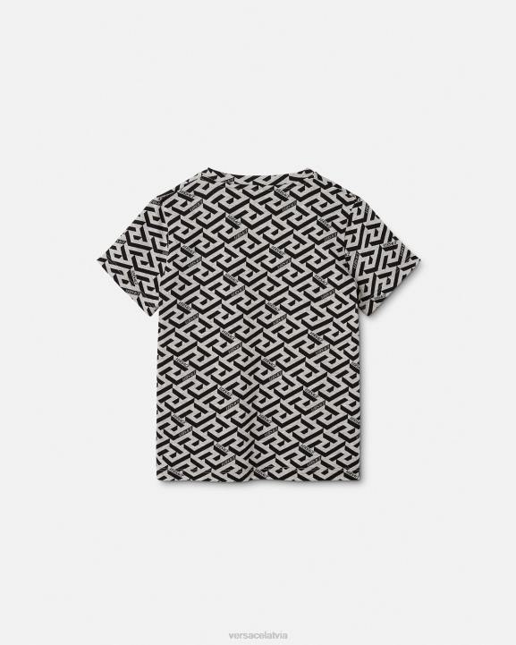 pelēks un apdrukāts apģērbs Versace 806B2115 bērniem la greca t-krekls