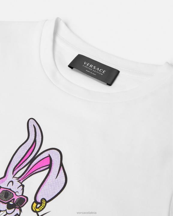 rozā apģērbs Versace 806B1990 bērniem Mēness Jaungada truša t-krekls