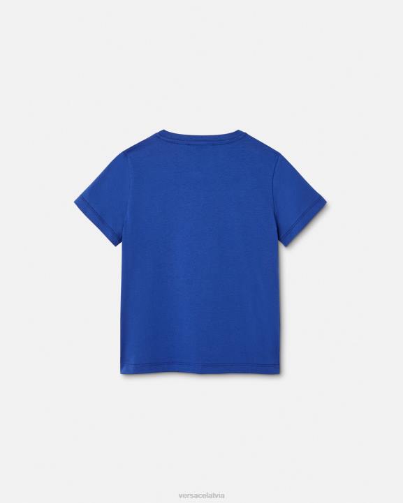 zile apģērbs Versace 806B2132 bērniem augstskolas logo t-krekls