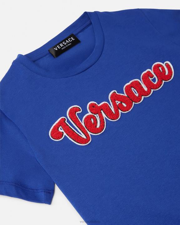 zile apģērbs Versace 806B2132 bērniem augstskolas logo t-krekls