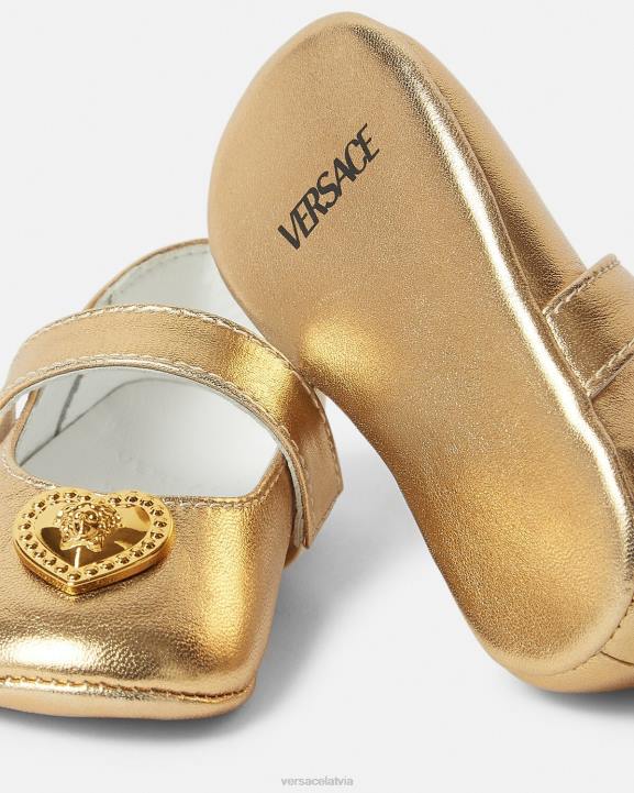 zelts kurpes Versace 806B1847 bērniem sirds medūzas balerīnas