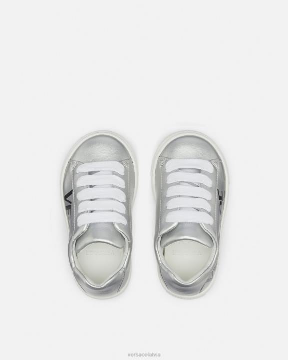 drukāt kurpes Versace 806B1875 bērniem logo metāliskas bērnu kedas